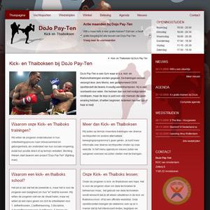 Sportschool website Dojo Pay-Ten