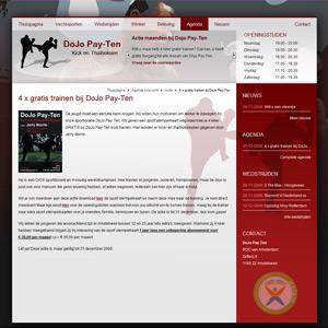 Sportschool website Dojo Pay-Ten