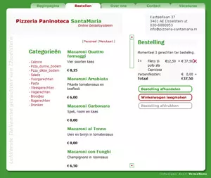 Webwinkel: Pizzeria-santamaria.nl