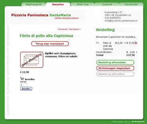 Webwinkel: Pizzeria-santamaria.nl