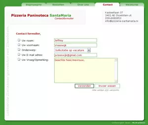 Webwinkel: Pizzeria-santamaria.nl