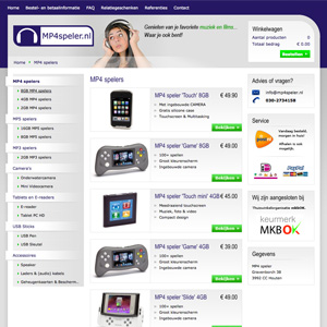 Webshop: MP4speler.nl
