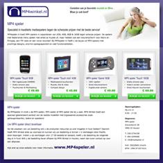 Landingspagina's mp4winkel.nl