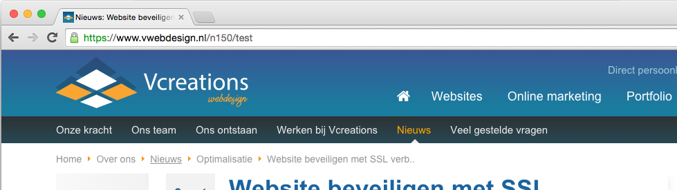 SSL verbinding voorbeeld